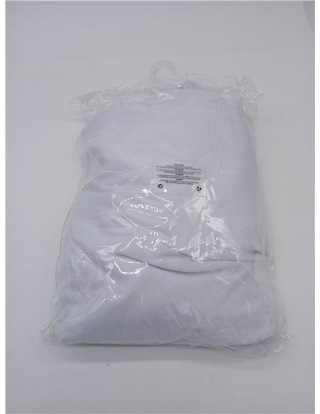 Aktive 61547 - Funda mesa jardín impermeable blanca, Protector mesa elástico 180x76x76cm, Funda mueble jardín resistente con suj