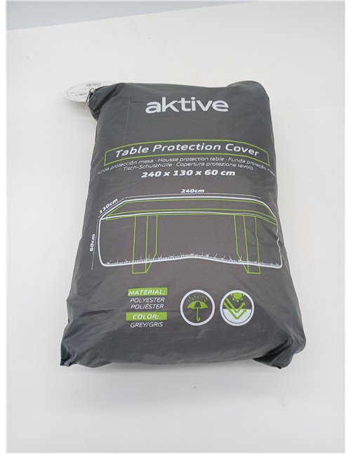 Aktive 61502 - Funda protectora para mesa de jardín 240x130x60 cm