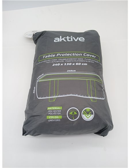 Aktive 61502 - Funda protectora para mesa de jardín 240x130x60 cm