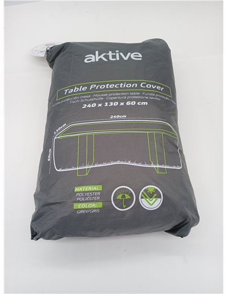 Aktive 61502 - Funda protectora para mesa de jardín 240x130x60 cm