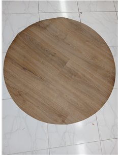 Alfombra Redonda de Vinilo Imitación Madera - Elegancia y Durabilidad para Decoración de Interiores 2
