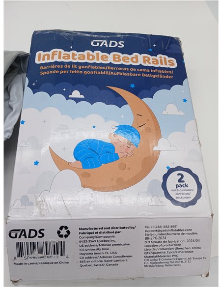 Pack 2 Barreras de Cama Inflables para Niños Pequeños - Barreras de Viaje Seguras - Protector de Cama para Niños - Barreras I