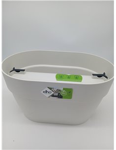 Elho Vibia Campana Flower Bridge 60 - Macetero Balcon - 100% Plástico Reciclado - L 59 x B 26 x H 22 cm - Blanco/Silky White 2