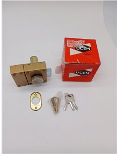 UCEM CERRADURA 4101HB SOBREPONER MADERA PALETON LLAVE BOTON 2