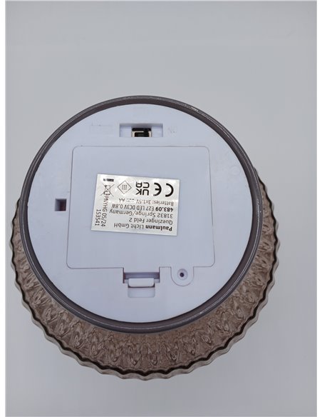 Pauleen 48309 Luminaria LED Móvil Brillante Glamour Temporizador Batería Gris Lámpara de Mesa 0,8 W 