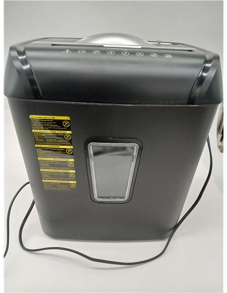 Amazon Basics - Corte cruzado Trituradora para tarjetas de crédito y papel, para 10-12 hojas, Negro