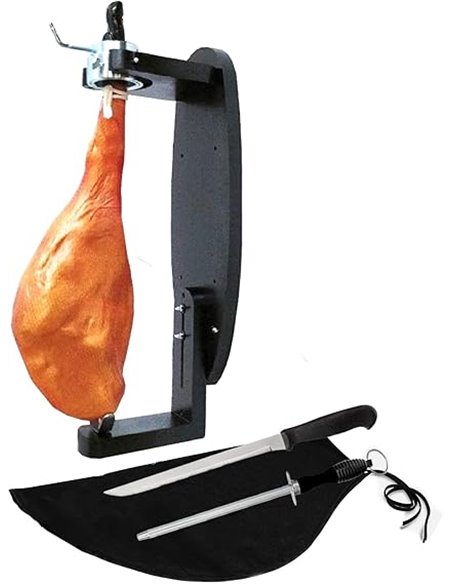 Jamonero Profesional de Pared Giratorio 360 Grados Modelo Elegant - Ideal para Cocinas Bodegas Tiendas Restaurantes - Incluye Cu