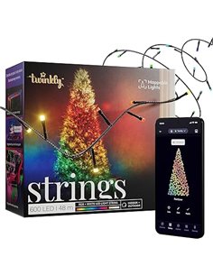 Twinkly TWS600SPP-BEU Cadena de luces LED, multicolor, 48 m