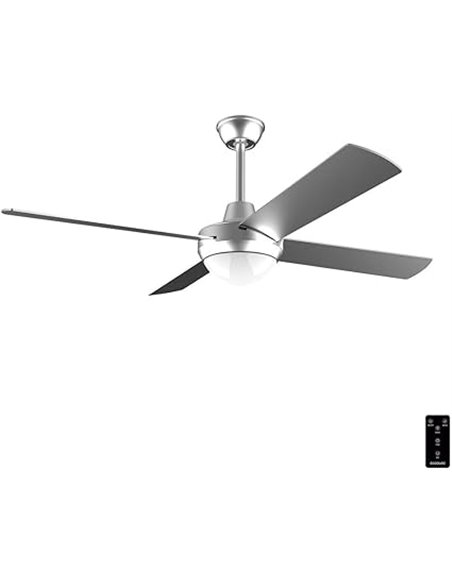 Cecotec Ventilador de Techo con Mando a Distancia, Temporizador y Luz LED EnergySilence Aero 570. 60 W, 132 cm de Diámetro, 4 As