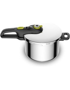 Tefal Secure 5 Neo - Olla a presión de 6L, Ahorro energético hasta 50%, cocción a presión, 2 programas, sistema seguridad 5 punt