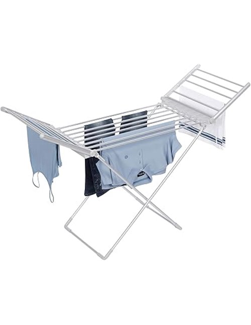 Daewoo Tendedero portátil plegable con calefacción, 230 W, carga máxima de 10 kg, cable de 1,4 m, bajos costos de funcionamiento