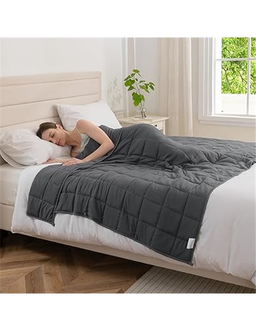 Good Nite Manta Ponderada Manta con Peso para Adultos para aliviar el estrés Manta Pesada para sentidos tranquilos (Gris, 8 kg, 