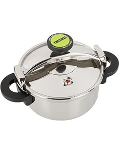 MONIX Classica 4 Litre Traditional Pressure Cooker, Stainless Steel, Grey