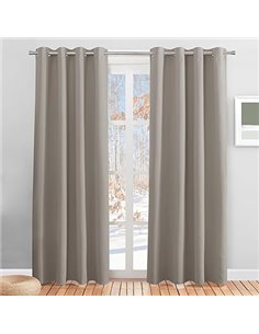 PONY DANCE Double Bedroom Curtains 2 Pieces Thermal Insulated Cold and Heat Blackout Curtains with Eyelets Blackout Curtains, 11