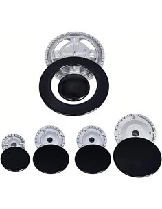 5pcs Kit de Quemadores y Cubrequemador, Cocina de Gas Butano, Quemadores Cocina Gas, Estufa de Gas, Tapa de Llama para Quemador 