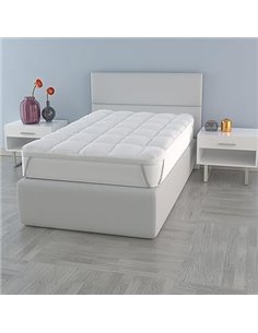 Topper “Plus” Acolchado con elástico, Blanco, 80 x 195 cm