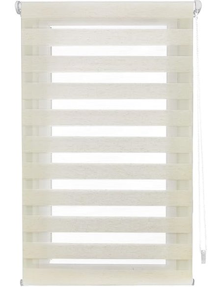 Estor Noche y Día EasyFix - Instalación SIN Herramientas - Tamaño 50x220 (Ancho x Alto) - SIN Taladro - Tela 47x215 - Color Crud