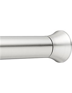 Amazon Basics Barra de Cortina de Ducha con tensión Ajustable, de 137 a 229 cm, Color níquel