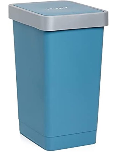 Tatay Cubo de Basura Cocina con Tapa Basculante Smart 25L | Diseño Compacto y Funcional | Uso Interior y Exterior | Apto para Bo