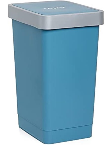 Tatay Cubo de Basura Cocina con Tapa Basculante Smart 25L | Diseño Compacto y Funcional | Uso Interior y Exterior | Apto para Bo