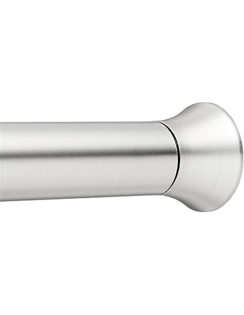 Amazon Basics Barra de cortina de ducha con tensión ajustable, de 107 a 185 cm, color níquel