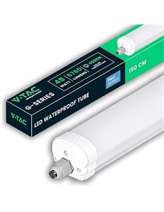 V-TAC Pantalla LED Estanca 150 CM - 48W - PRO SERIES - Lámpara Luminaria Rectangular 5760 Lumen IP65 para Pared, Garaje, Tienda 