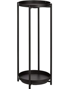 Amazon Basics Redondo Jardinera en negro