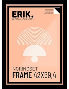 Grupo Erik Frame 42x59.4 cm black - A2 wooden frame | Picture frames - Home decoration suitable for hanging wall posters, decora