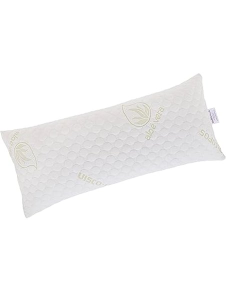 Todocama - Almohada viscoelástica Aloe Vera con Copos 100% viscoelásticos. Tejido Strech Aloe Vera. Termoregulable. Firmeza Medi