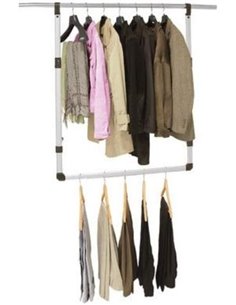 JOCCA - Barra para Colgar Supletoria/Barra de Armario Extra/Perchero Ajustable/Aguanta Hasta 10Kg/ Montaje Sencillo