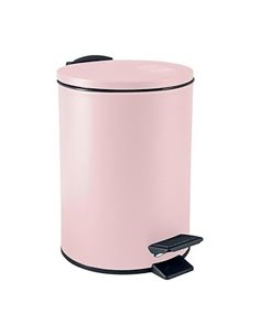 Spirella - Papelera Adelar 3 litros (Acero Inoxidable, con Descenso automático y Cubo Interior, Cierre Suave), en Rosa Palo Mate