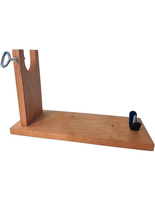 Fackelmann Ham Stand, Pine Wood with Threaded Inserted for Durability, Double Hole for Adjusting Large and Small Hams, Made in S