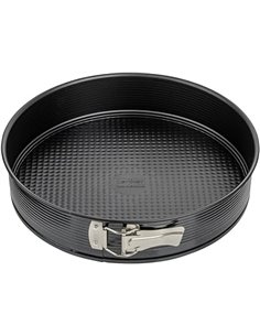 Zenker Molde desmontable de 24 cm, antiadherente, redondo con base plana (color negro), cantidad: 1 pieza