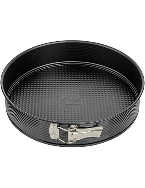 Zenker Molde desmontable de 24 cm, antiadherente, redondo con base plana (color negro), cantidad: 1 pieza