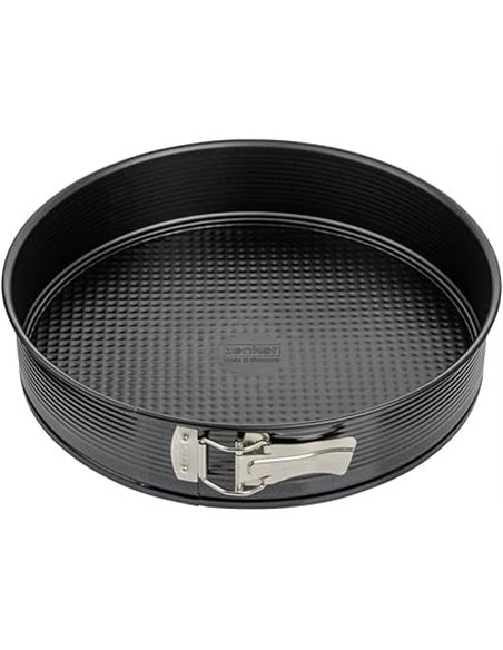 Zenker Molde desmontable de 24 cm, antiadherente, redondo con base plana (color negro), cantidad: 1 pieza