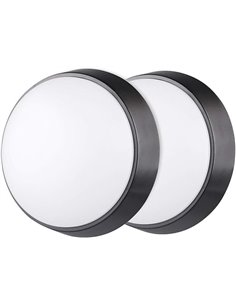 Lámpara LED para Pared y Techo Luz Nocturna LED Circular 10W 4000K IP54 de Luz Suave para Interiores Exteriores Corredor Baño Ja