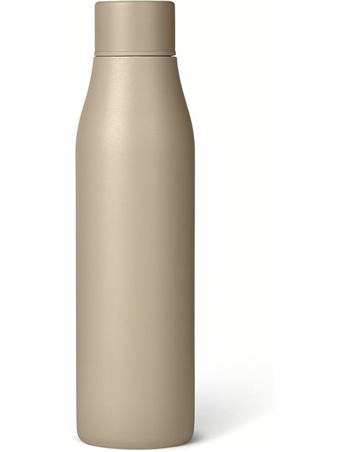 Amazon Basics Botella de Agua Aislante de Acero Inoxidable, 568ml, Libre de BPA, Gris Lino