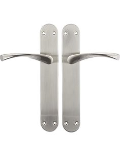 Interior Door Handle Set with Satin Nickel Plate