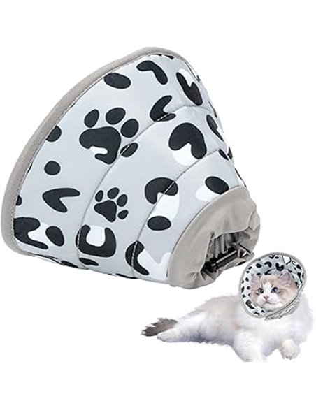 Collar Isabelino Gatos Ajustable,Suave Collar Recuperación Gato para Después de la Cirugía y Lesiones,Collar Isabelino Perro Peq