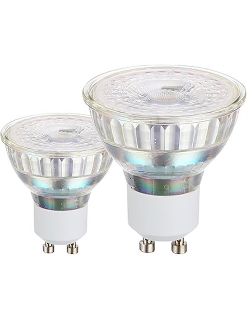 Eglo Juego de 2 lámparas GU10, 2 focos LED, luz reflectora de 4,5 vatios cada una (corresponde a 50 vatios), 345 lúmenes, ilumin