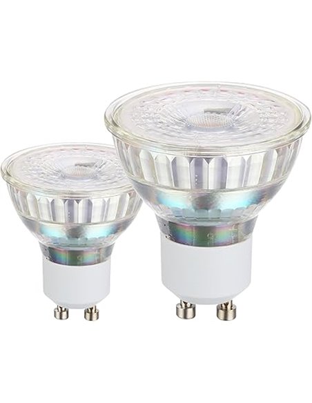 Eglo Juego de 2 lámparas GU10, 2 focos LED, luz reflectora de 4,5 vatios cada una (corresponde a 50 vatios), 345 lúmenes, ilumin