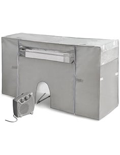 Rayen | Drying Rack Cover with Heater | Quick Drying | Minimum Consumption | Extendable | Plug | Grey | Measurements: 105-180 x 