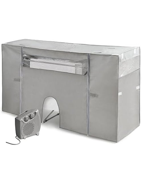 Rayen | Drying Rack Cover with Heater | Quick Drying | Minimum Consumption | Extendable | Plug | Grey | Measurements: 105-180 x 