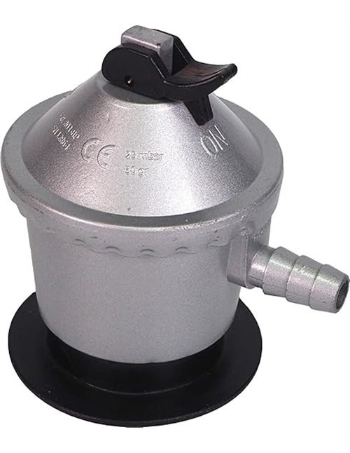 Sanfor Regulador Bombona Gas butano de 12 kg de Uso doméstico | Homologado (UNE-EN12864) | Color Plateado | Talla única