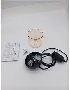ZMH Lámpara Colgante Vintage de Mesa de Comedor - Lámpara de Vidrio E27 Negra Retro de 1 Bombilla para Comedor (Sin Bombilla) 2