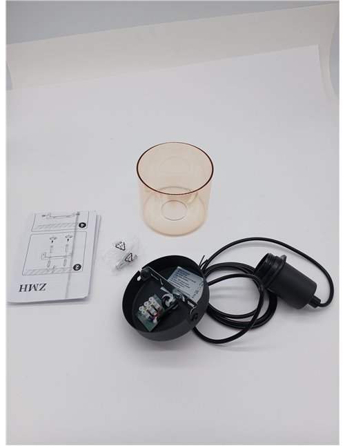 ZMH Lámpara Colgante Vintage de Mesa de Comedor - Lámpara de Vidrio E27 Negra Retro de 1 Bombilla para Comedor (Sin Bombilla)