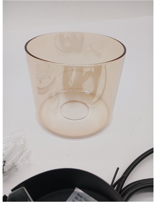 ZMH Lámpara Colgante Vintage de Mesa de Comedor - Lámpara de Vidrio E27 Negra Retro de 1 Bombilla para Comedor (Sin Bombilla)