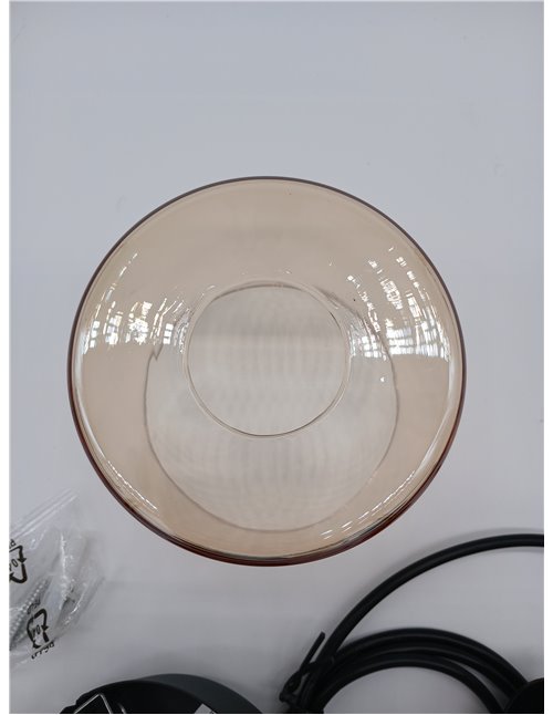 ZMH Lámpara Colgante Vintage de Mesa de Comedor - Lámpara de Vidrio E27 Negra Retro de 1 Bombilla para Comedor (Sin Bombilla)