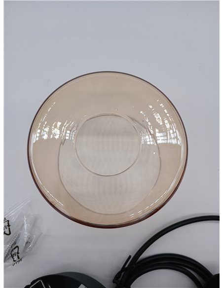 ZMH Lámpara Colgante Vintage de Mesa de Comedor - Lámpara de Vidrio E27 Negra Retro de 1 Bombilla para Comedor (Sin Bombilla)