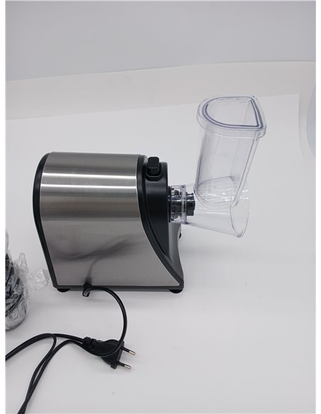 Meykey Rallador Eléctrico de verduras, cortador de verduras eléctrico, Cortador verduras en espiral eléctrico de 250 W, con 5 Ac